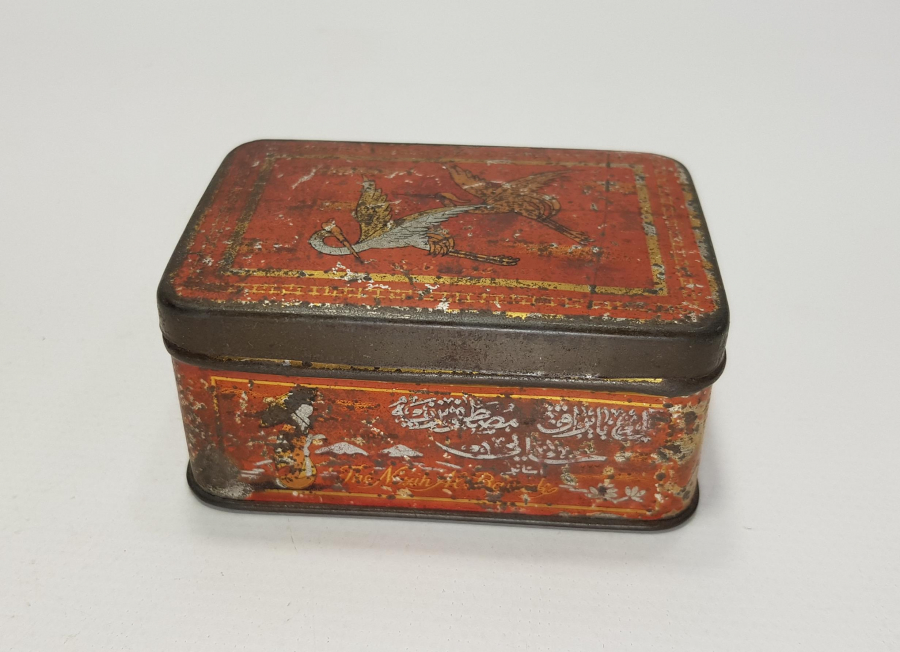 OSMANLICA YAZILI TENEKE KUTU 