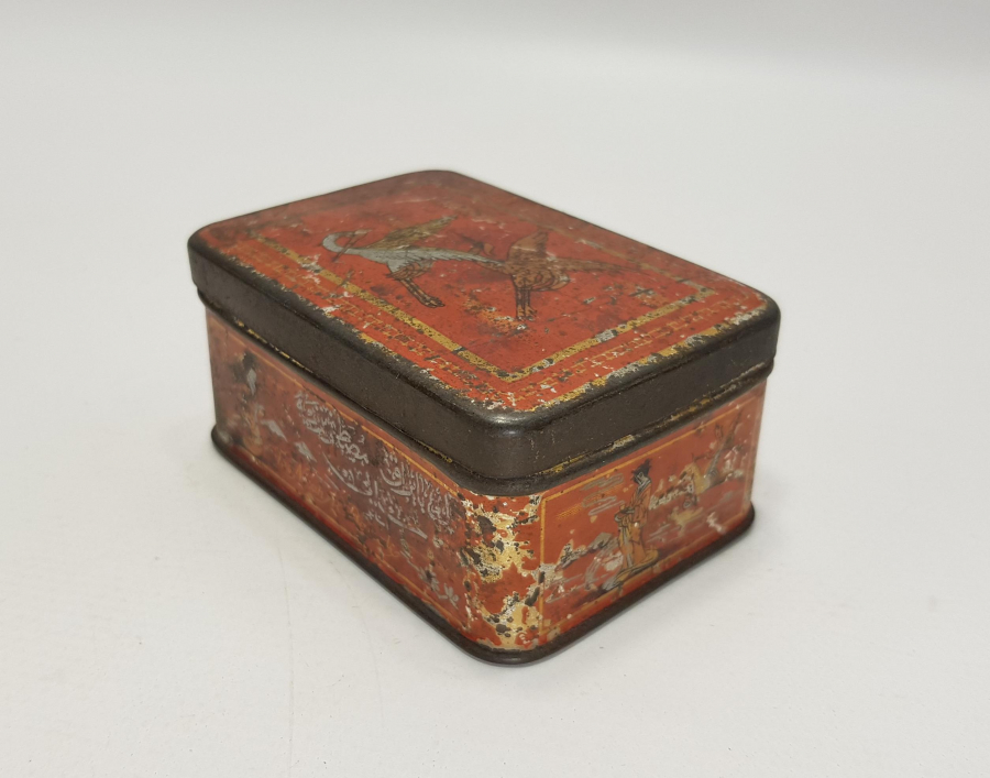 OSMANLICA YAZILI TENEKE KUTU 