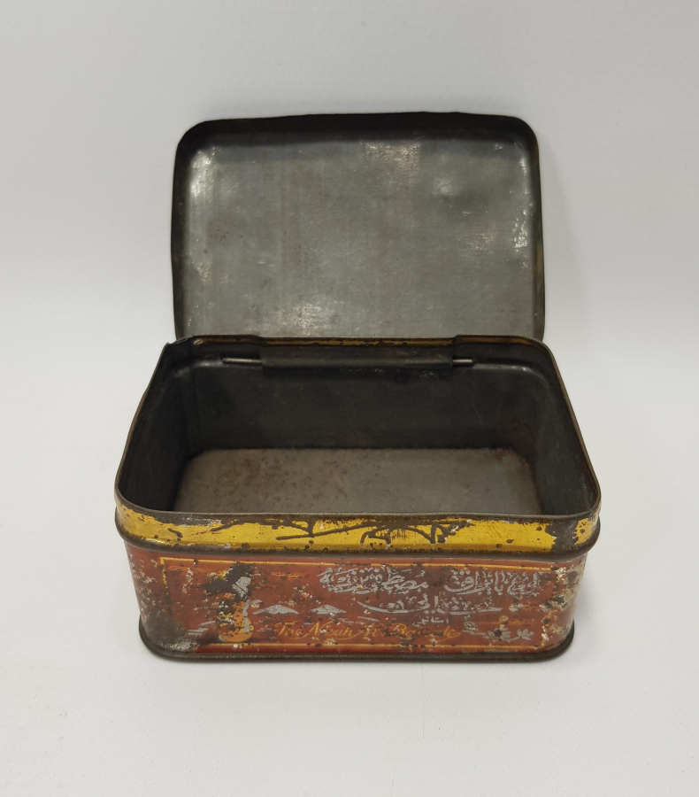 OSMANLICA YAZILI TENEKE KUTU 