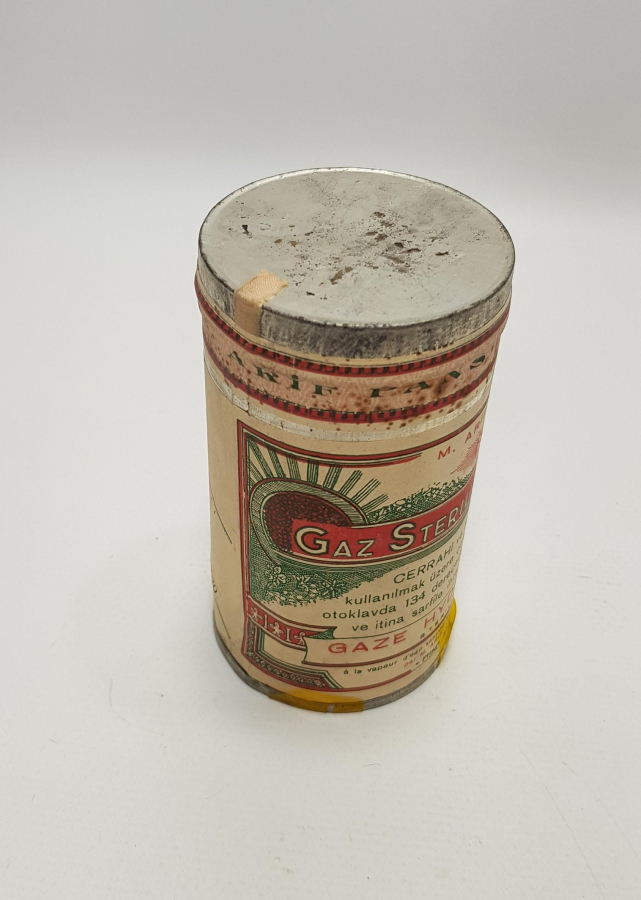 TIP TARİHİ: M. ARİF ECZANESİ GAZ HİDROFİL KUTUSU 