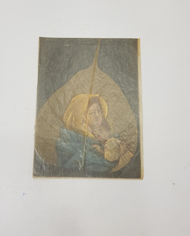 YAPRAK ÜZERİNE ÇİZİLMİŞ RESİM 