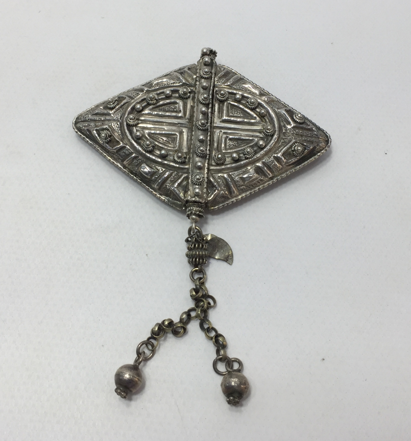 OSMANLI DÖNEMİ ARKASI USTA DAMGALI GÜMÜŞ KEMER TOKASI