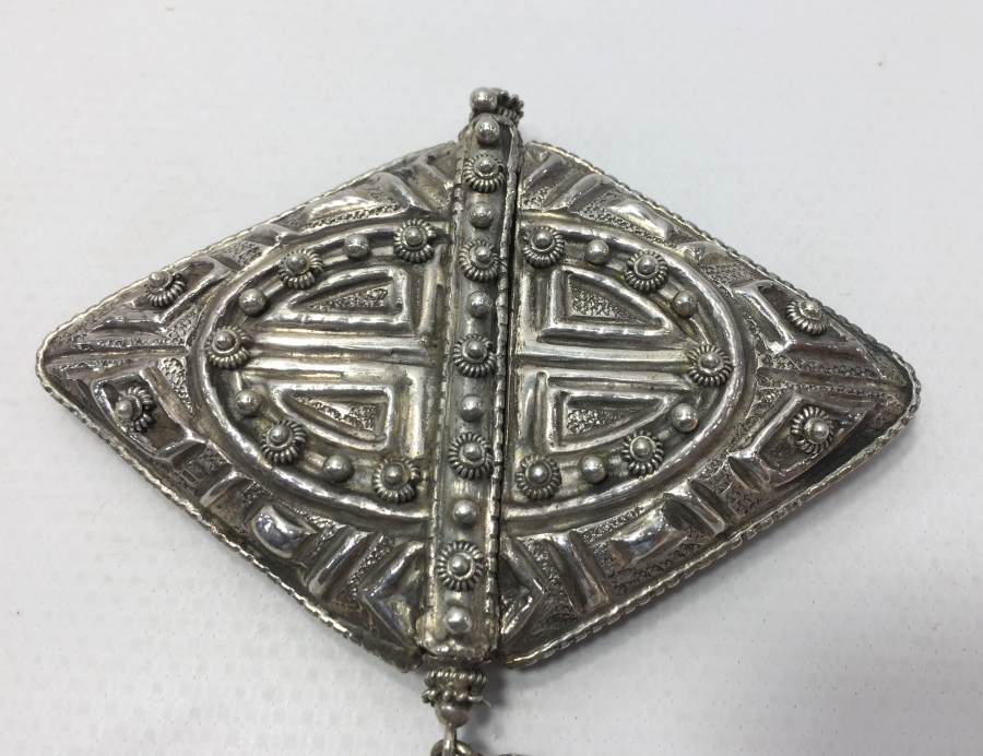 OSMANLI DÖNEMİ ARKASI USTA DAMGALI GÜMÜŞ KEMER TOKASI