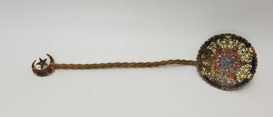 OSMANLI DÖNEMİ MİNELİ VE TOMBAK İŞÇİLİKLİ MACUN KAŞIĞI