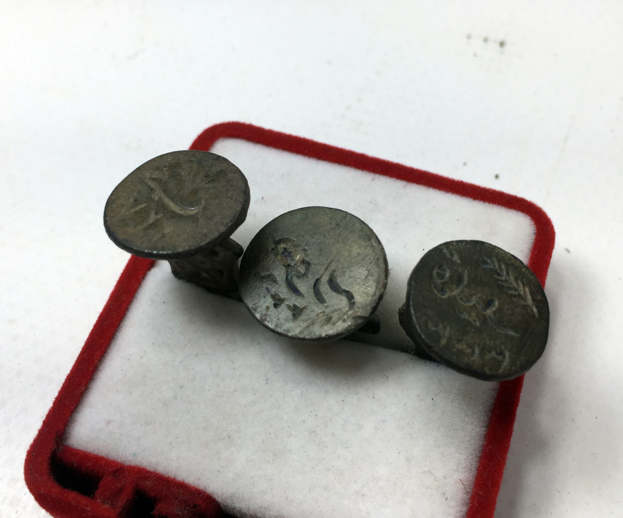 OSMANLI DÖNEMİ 3 ADET EL KAZIMA ŞAHIS MÜHRÜ