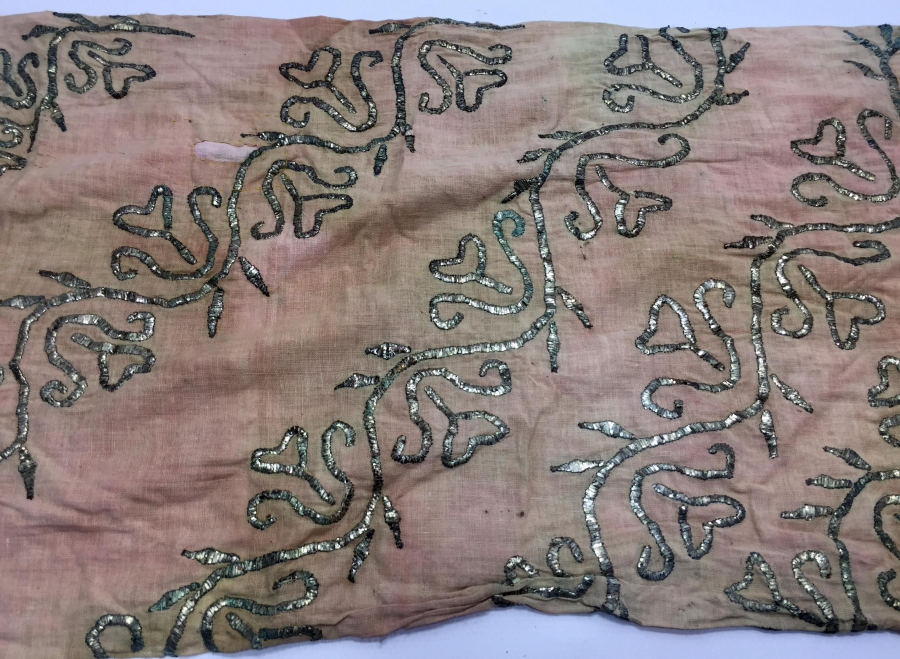 OSMANLI DÖNEMİ TELKIRMA İŞÇİLİKLİ YASTIK YÜZÜ