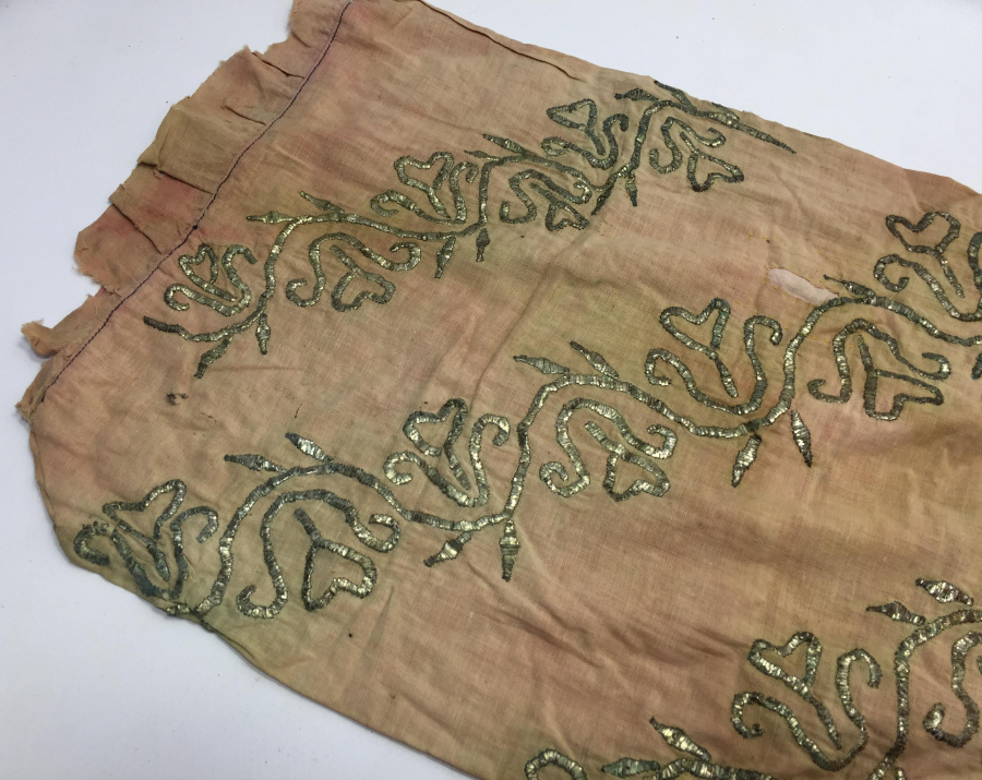 OSMANLI DÖNEMİ TELKIRMA İŞÇİLİKLİ YASTIK YÜZÜ