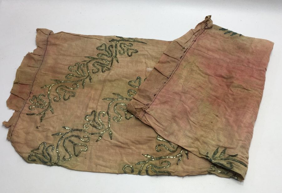 OSMANLI DÖNEMİ TELKIRMA İŞÇİLİKLİ YASTIK YÜZÜ