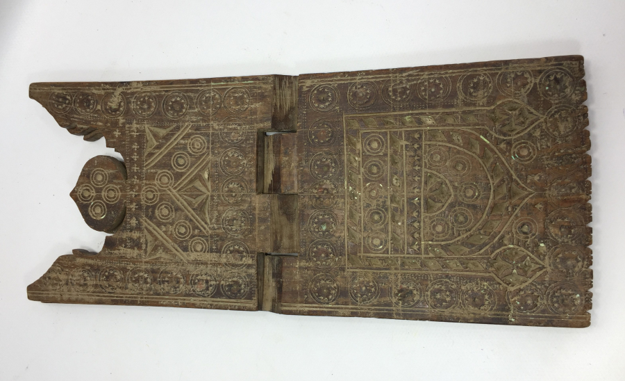 OSMANLI DÖNEMİ ÜZERİ YAZILI EL OYMA RAHLE