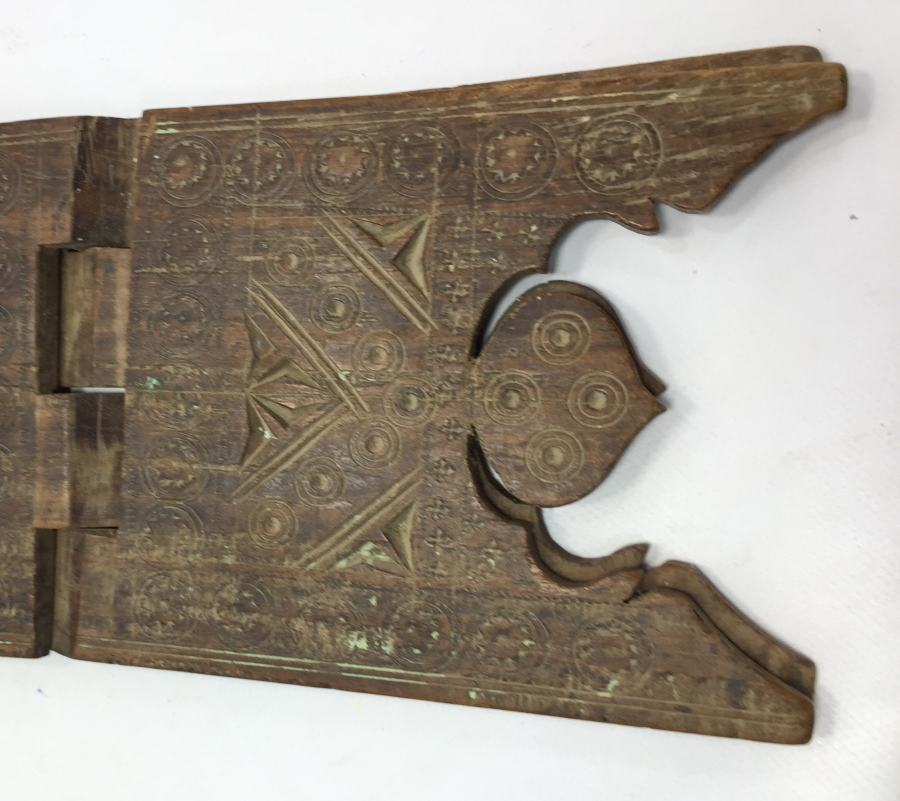 OSMANLI DÖNEMİ ÜZERİ YAZILI EL OYMA RAHLE