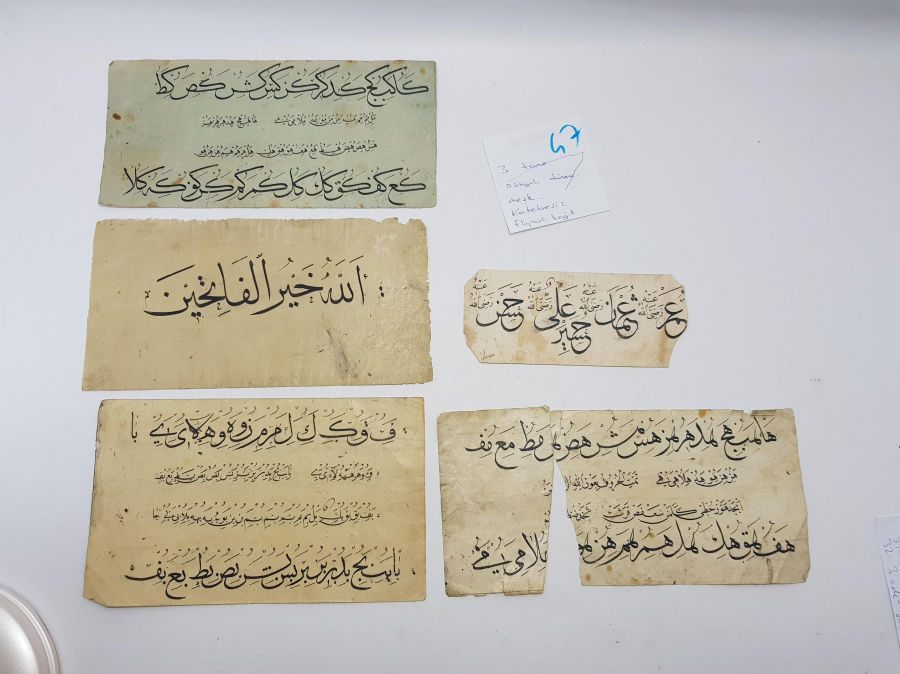 OSMANLI DÖNEMİ ÜÇ ADET EL YAZMA MEŞK 