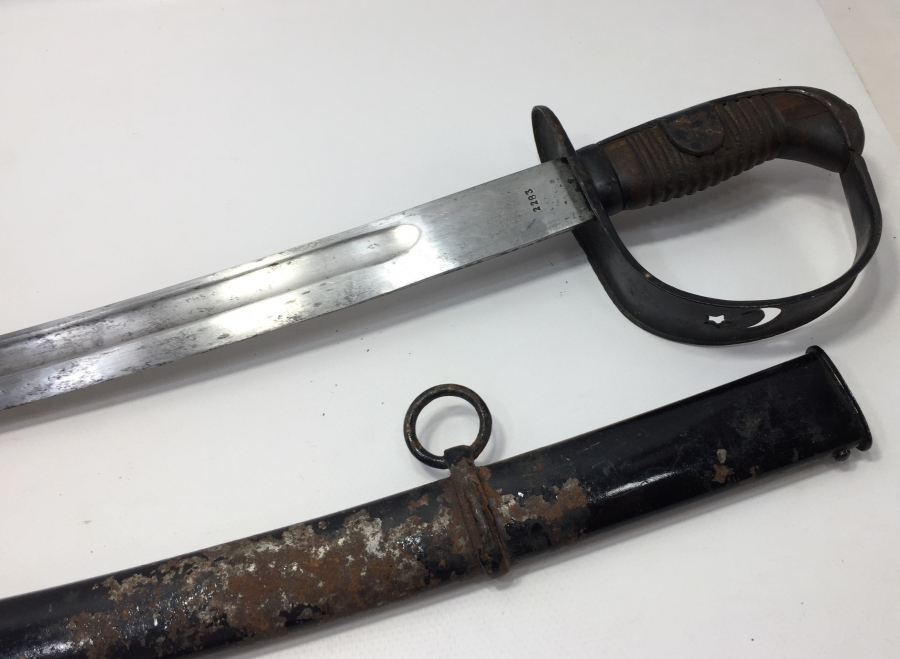 1 DÜNYA SAVAŞI DÖNEMİ ÇİL KONDİSYONDA DEV BOY SÜVARİ KILICI