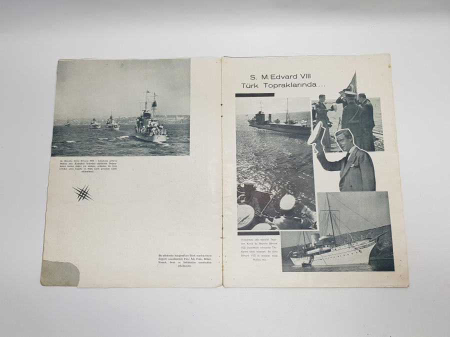 1936 İNGİLTERE KRALI EDWARD'IN İSTANBUL ZİYARETİ HATIRASI 