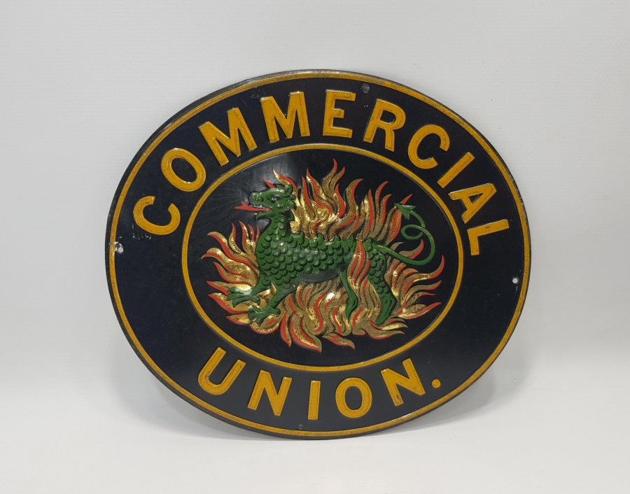 OSMANLI DÖNEMİ SİGORTA TABELASI - COMMERCIAL UNION