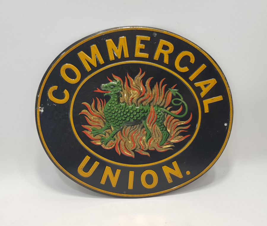 OSMANLI DÖNEMİ SİGORTA TABELASI - COMMERCIAL UNION