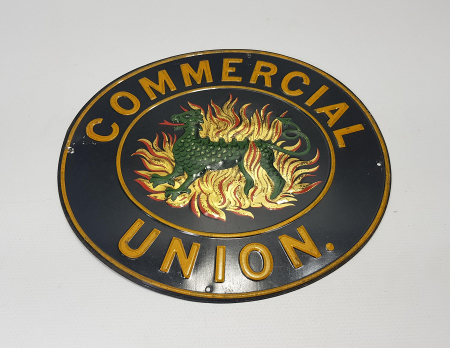 OSMANLI DÖNEMİ SİGORTA TABELASI - COMMERCIAL UNION