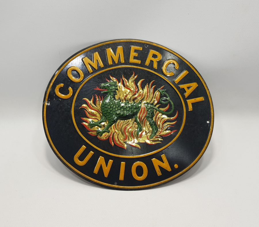 OSMANLI DÖNEMİ SİGORTA TABELASI - COMMERCIAL UNION