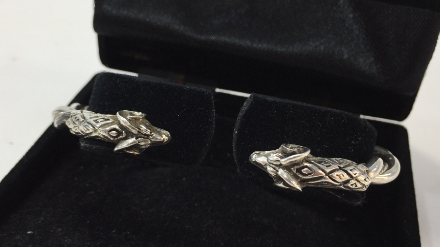 ÖZEL YAPIM KOÇ BAŞLI GÜMÜŞ ERKEK BİLEKLİK - PAZUBAND