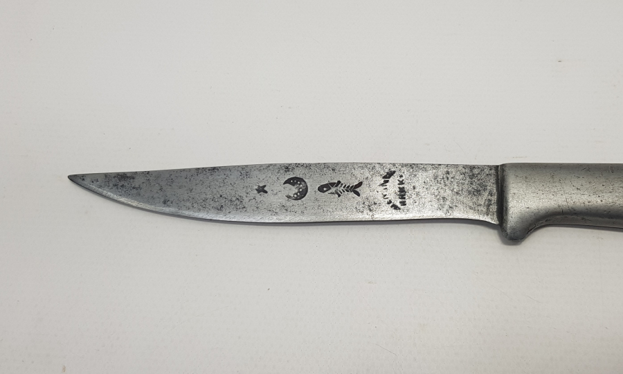 TÜRK BAYRAKLI VE BALIK RESİMLİ BIÇAK 