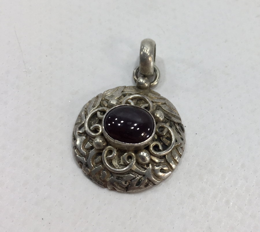 OLTU TAŞLI GÜMÜŞ KOLYE UCU