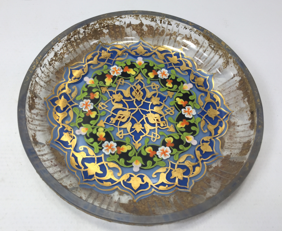 OSMANLI DÖNEMİ ALTIN VARAKLI VE MİNE İŞÇİLİKLİ İKRAMLIK - HURMALIK