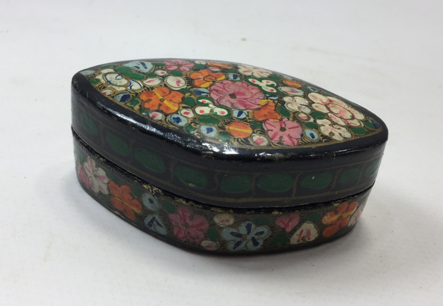 OSMANLI DÖNEMİ EL BOYAMA PAPİER MACHE KUTU