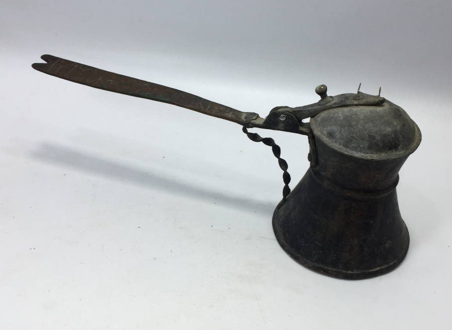 OSMANLI DÖNEMİ KAHVECİ İŞİ NADİR FORMDA CEZVE