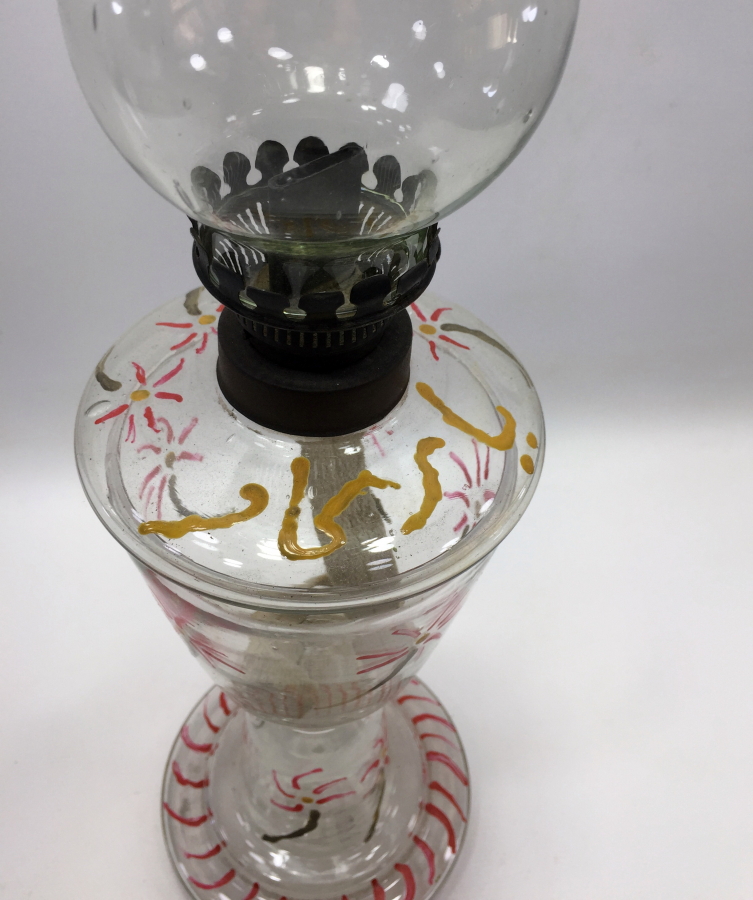 OSMANLI DÖNEMİ KOPARMA CAMDAN MAMUL GAZ LAMBASI