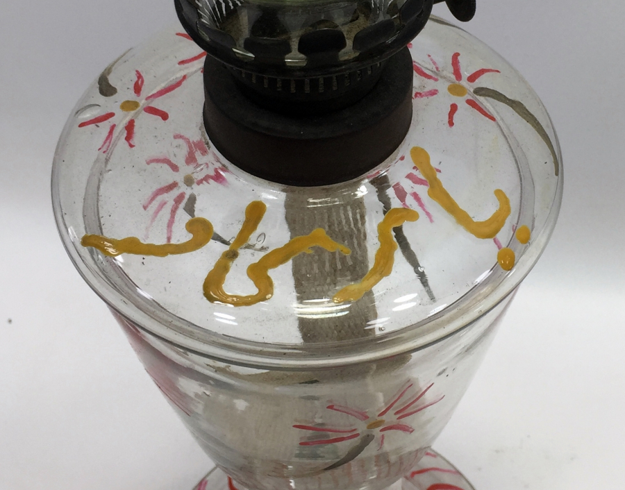 OSMANLI DÖNEMİ KOPARMA CAMDAN MAMUL GAZ LAMBASI