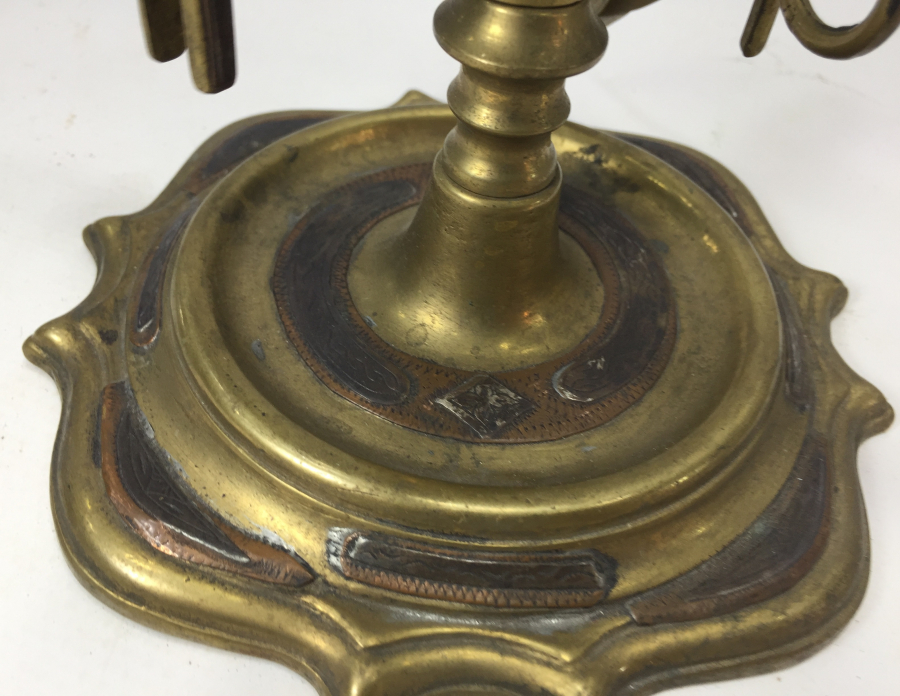 PİRİNÇ ÜSTÜ GÜMÜŞ VE KALEM İŞÇİLİKLİ NADİR FORMDA ASANSÖRLÜ KANDİL