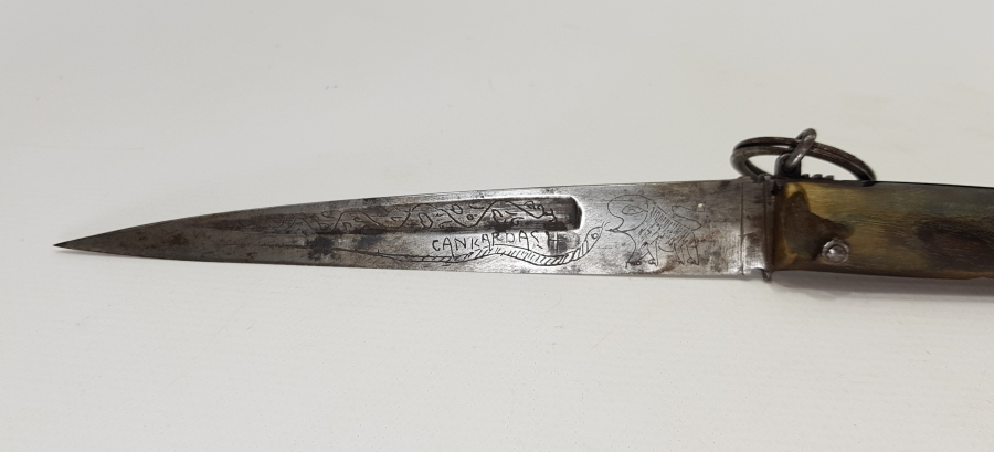 1. DÜNYA SAVAŞI CAN KARDASH YAZILI BOYNUZ SAPLI KAMA