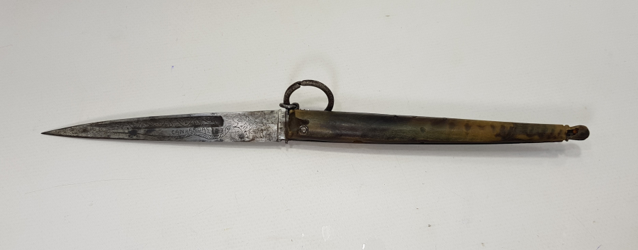 1. DÜNYA SAVAŞI CAN KARDASH YAZILI BOYNUZ SAPLI KAMA