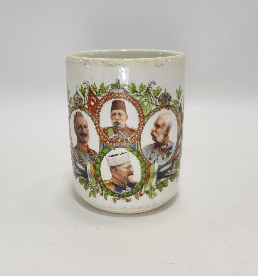 1. DÜNYA SAVAŞI İTTİFAK LİDERLER GÖRSELLİ PORSELEN BARDAK 