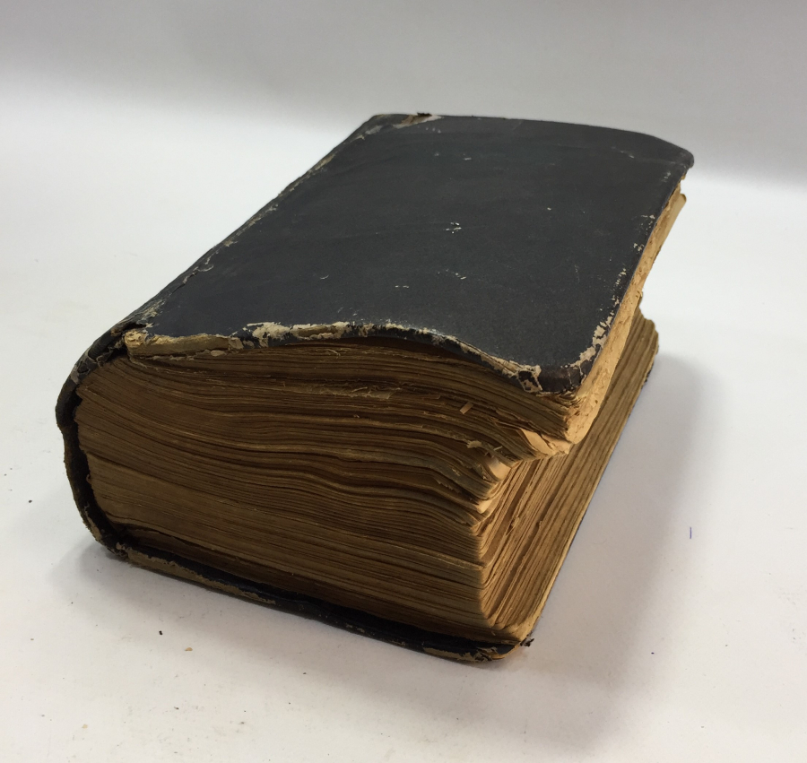 2340 SAYFALIK DEV BOY DERİ ÜZERİ ALTIN EVRMEYLİ CİLTLİ OSMANLICA FRANSIZCA SÖZLÜK