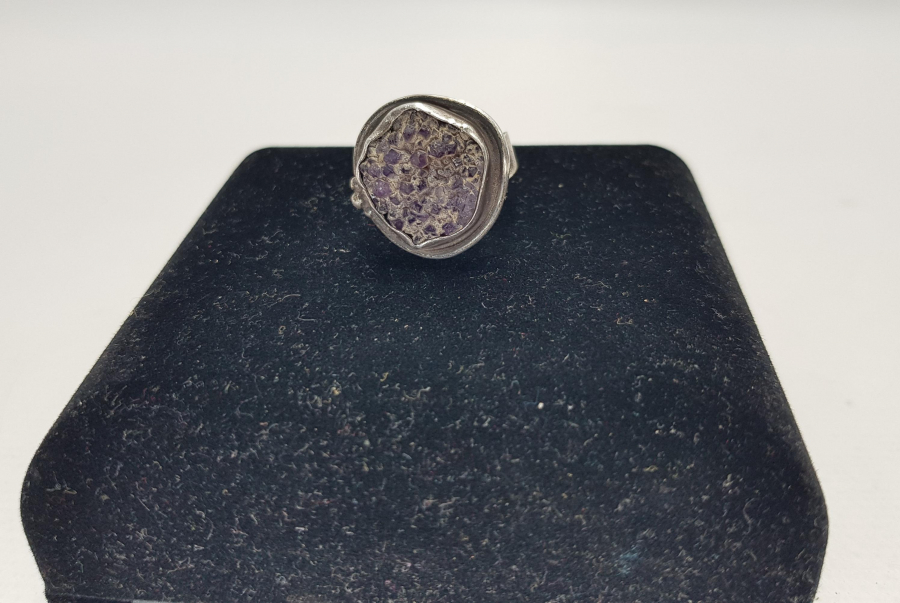 AMETİST TAŞLI GÜMÜŞ YÜZÜK 