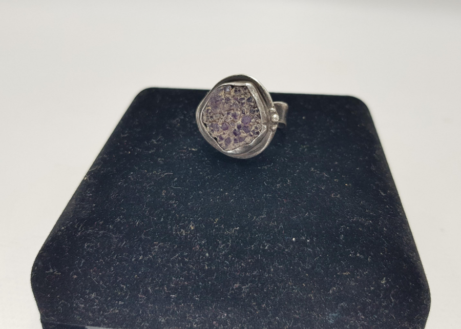 AMETİST TAŞLI GÜMÜŞ YÜZÜK 