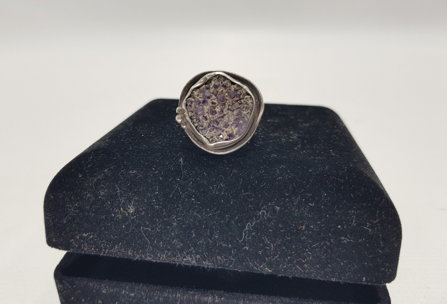 AMETİST TAŞLI GÜMÜŞ YÜZÜK 