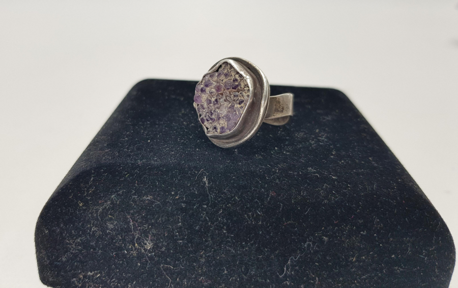 AMETİST TAŞLI GÜMÜŞ YÜZÜK 