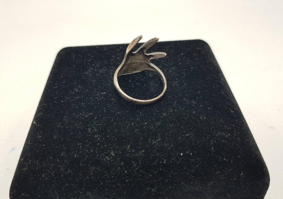 EL FORMLU GÜMÜŞ BAYAN YÜZÜĞÜ