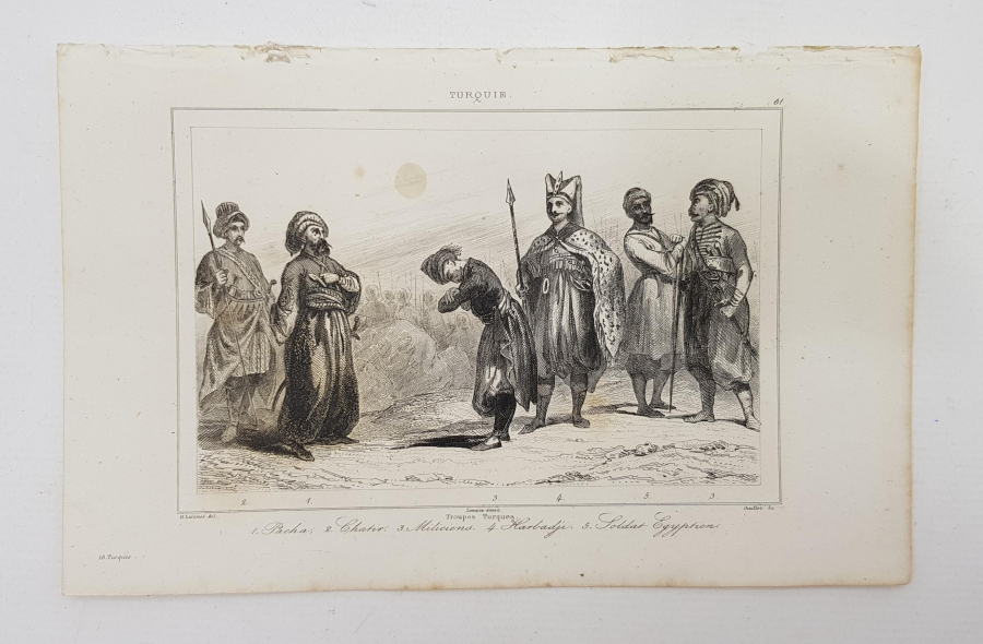 GRAVÜR: OSMANLI PAŞA VE ASKERLER