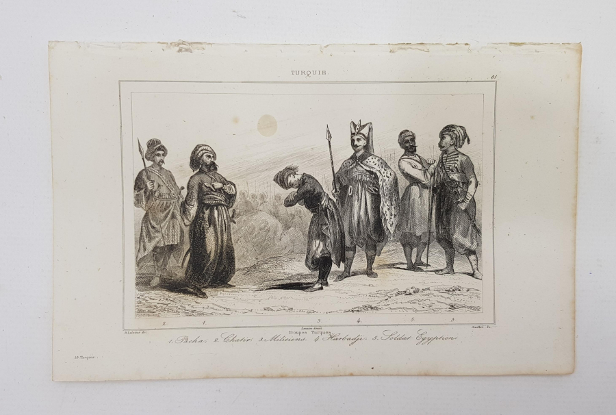 GRAVÜR: OSMANLI PAŞA VE ASKERLER