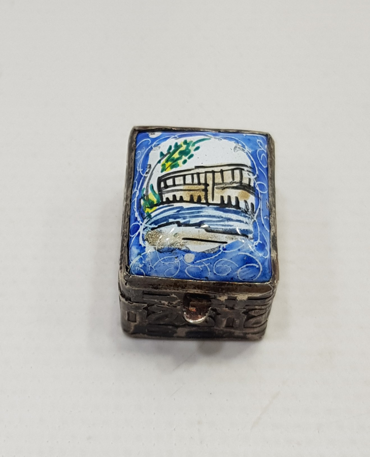 İSFAHAN İŞİ MİNELİ GÜMÜŞ KUTU 