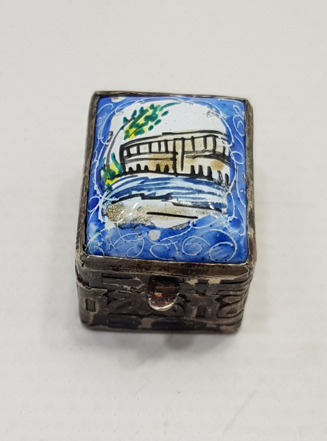 İSFAHAN İŞİ MİNELİ GÜMÜŞ KUTU 