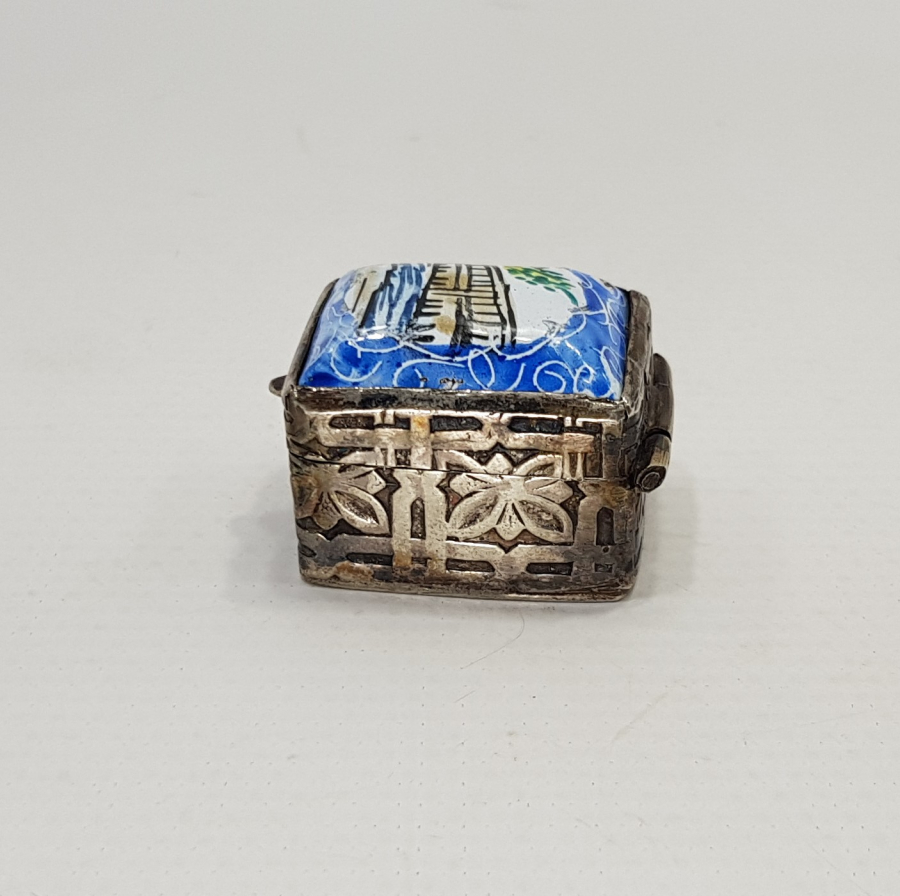 İSFAHAN İŞİ MİNELİ GÜMÜŞ KUTU 