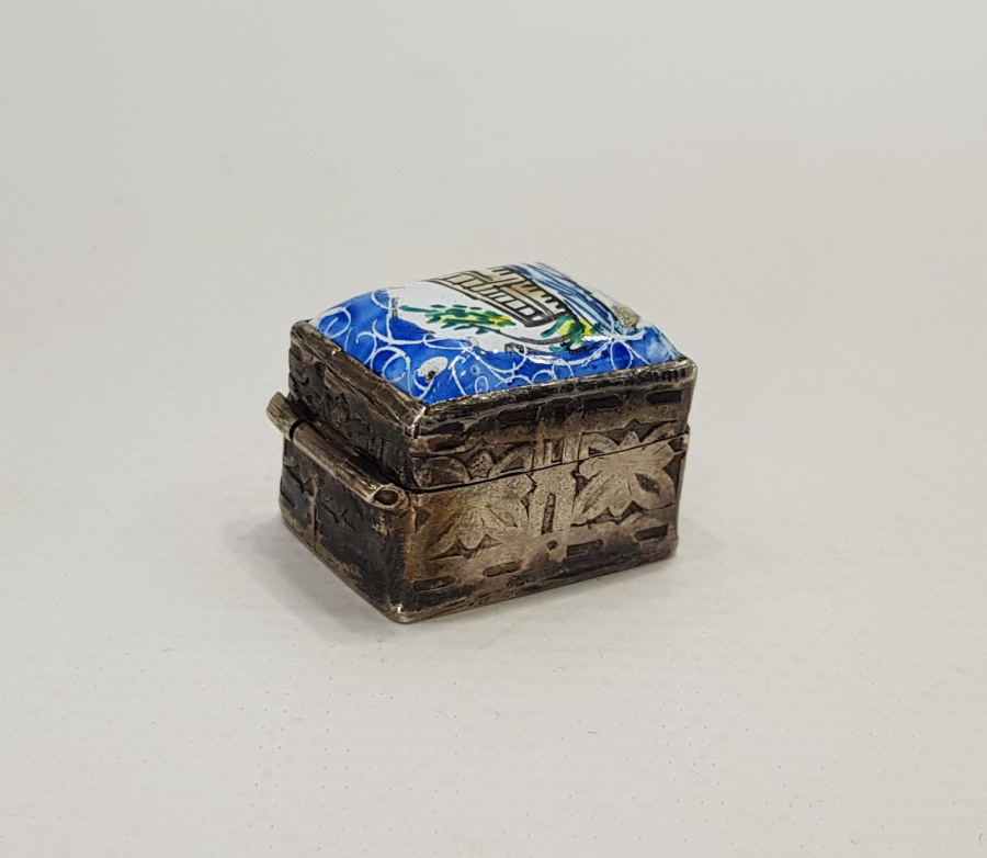 İSFAHAN İŞİ MİNELİ GÜMÜŞ KUTU 