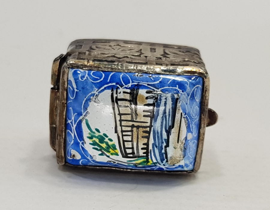 İSFAHAN İŞİ MİNELİ GÜMÜŞ KUTU 