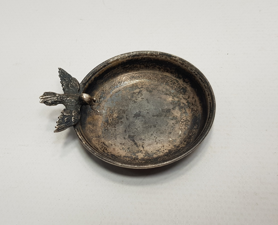 KUŞ APLİKELİ GÜMÜŞ İKRAMLIK 