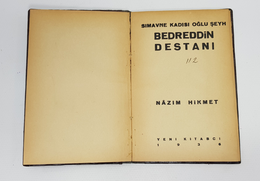 NAZIM HİKMET İLK BASKI KİTAP: ŞEYH BEDRETTİN DESTANI 