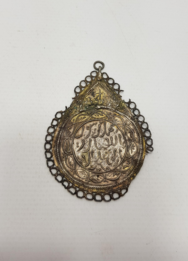 OSMANLI DÖNEMİ GÜMÜŞ ARMUDİ KOLYE UCU 