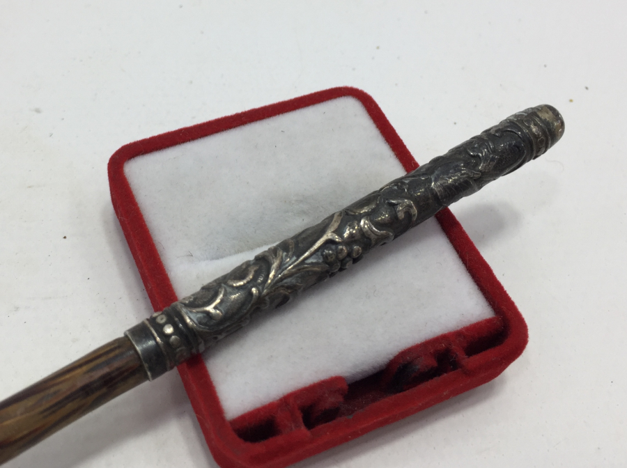 OSMANLI DÖNEMİ GÜMÜŞ SAPLI OKUMA ÇUBUĞU